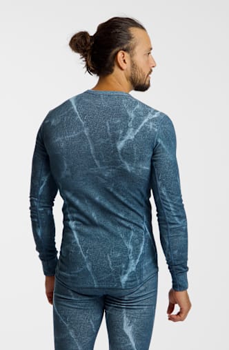 Odlo Active Warm X Frozen Lake maniche lunghe termica uomo Petrolio