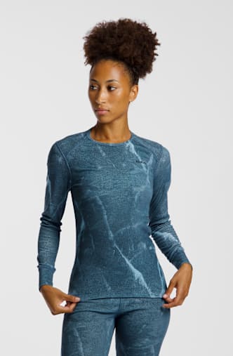 Odlo ACTIVE WARM Frozen Lake maglia maniche lunghe Petrolio