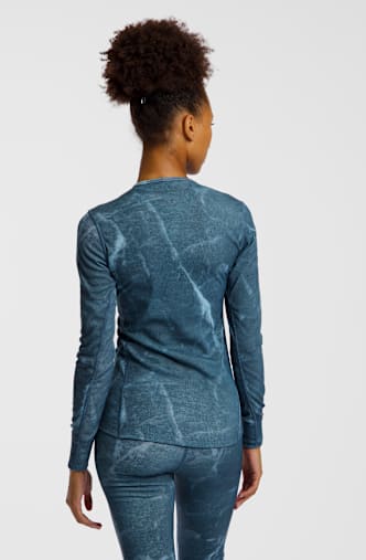 Odlo ACTIVE WARM Frozen Lake maglia maniche lunghe Petrolio