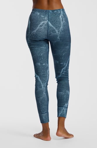 Odlo Active Warm X Frozen Lake leggings termici donna Petrol