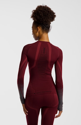 X Bionic Invent Graphics Damen Thermo Longsleeve Bordeaux
