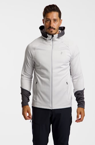 PEAK PERFORMANCE Rider Essentials Zip Hood Herren Midlayer Hellgrau