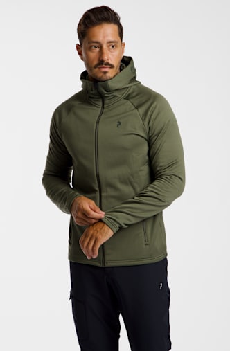 PEAK PERFORMANCE Rider Essentials Zip Hood midlayer hommes Olive