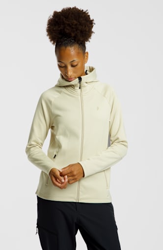PEAK PERFORMANCE Rider Essentials Zip Hood Damen Midlayer Offwhite