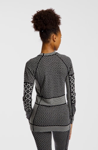 Kari Traa Smekker Merino Half-Zip maniche lunghe termica donna Nero