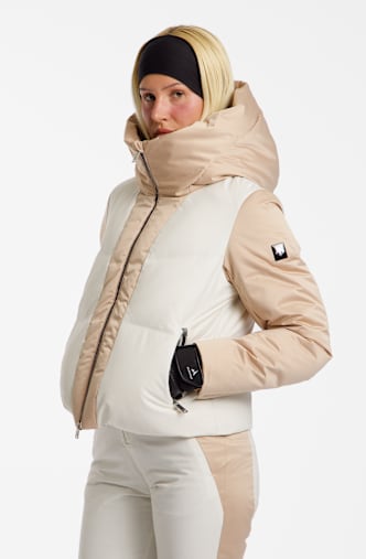 descente giacca da sci donna Beige