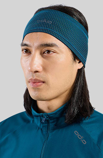 Odlo Polyknit Warm Reflective Stirnband Blau