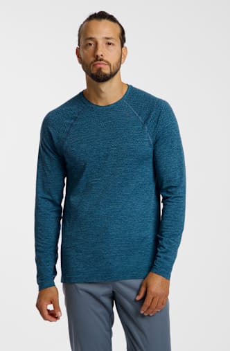 Odlo Essential Seamless longsleeve uomo Petrolio