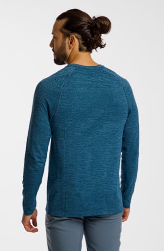 Odlo Essential Seamless longsleeve uomo Petrolio