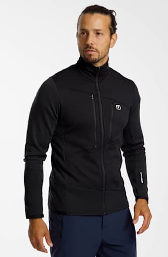Ortovox Fleece Grid Herren Midlayer Schwarz
