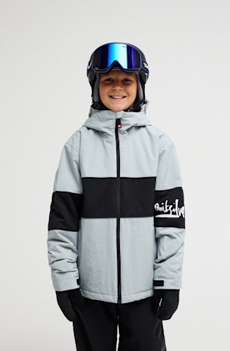 Quiksilver Young Guns High In The Hood 10K giacca da sci/snowboard bambini Grigio Chiaro