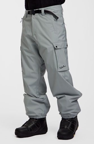 Quiksilver Young Guns Snow Down Cargo 20K pantaloni da sci/snowboard uomo Grigio Chiaro