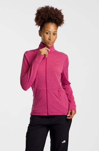 Odlo Grid Fleece Full-Zip midlayer femmes Pink