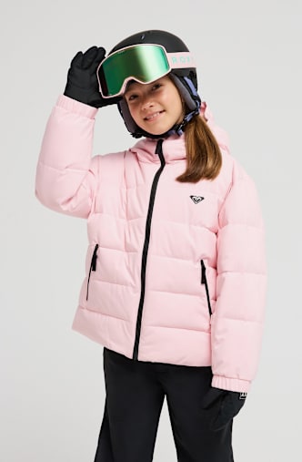 Roxy Snowyhill Puffy 10K Kinder Ski-/Snowboardjacke Pink