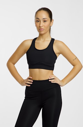 POWERZONE Medium Damen Sport-BH Schwarz