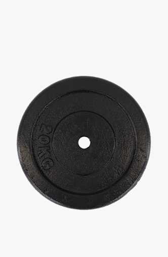 POWERZONE 1 x 20 kg disque d'haltères Noir