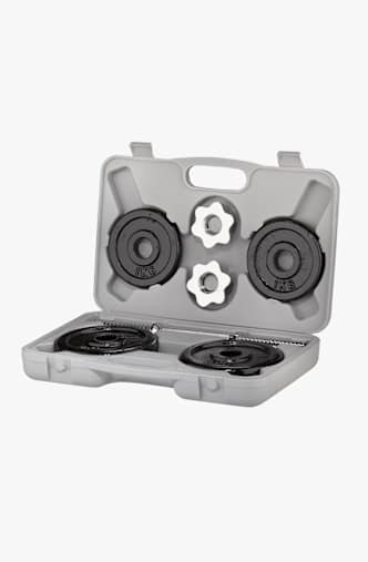 POWERZONE 10 kg set d'haltères Noir