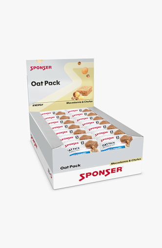 Sponser Oat Pack Macadamia-Chufa 30 x 60 g barretta per lo sport Bianco