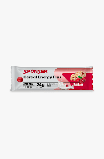 Sponser Cereal Energy Plus Cranberry 15 x 40 g Sportriegel Weiss