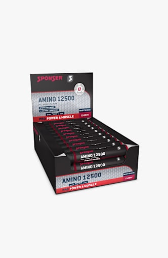 Sponser Amino 12500 Cherry 30 x 25 ml Nahrungsergänzung Schwarz