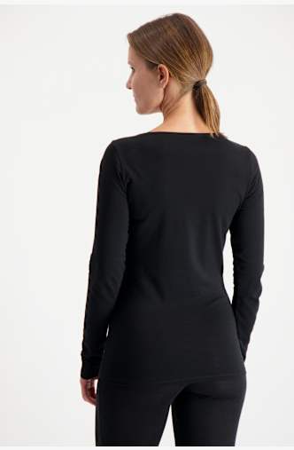 icebreaker Merino 150 Siren Sweetheart Damen Thermo Longsleeve Schwarz