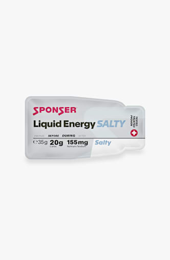 Sponser Liquid Energy Salty 40 x 35g Energy Gel Grau