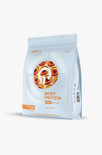 QNT Light Digest Whey Creme brulée 500 g poudre de protéines Blanc