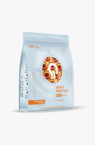 QNT Light Digest Whey Creme brulée 500 g poudre de protéines Blanc