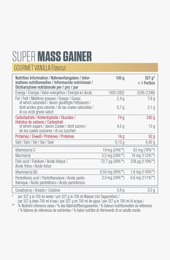 Dymatize Super Mass Gainer Gourmet Vanilla 2943 g Proteinpulver Weiss