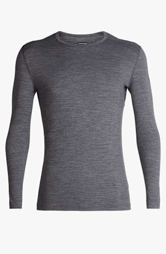 icebreaker Merino 200 Oasis  maniche lunghe termica uomo Grigio