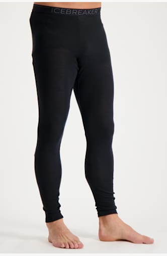 icebreaker Merino 175 Everyday leggings termici uomo Nero