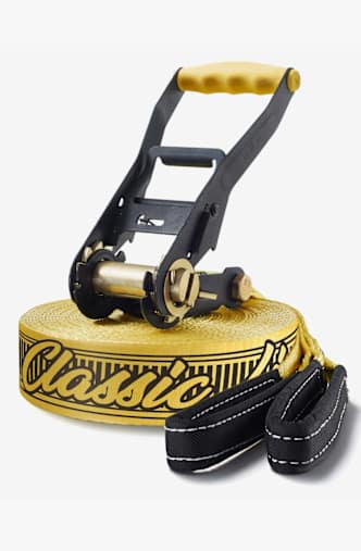 Gibbon Classicline slackline + protection pour arbre Jaune