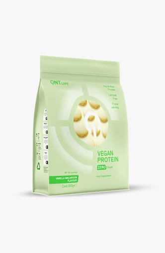 QNT Vegan Vanilla Macaron 500 g Proteinpulver Weiss