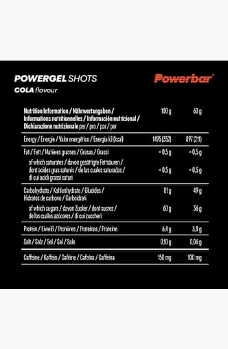 Powerbar Powergel Cola 24 x 60 g Shot Gold