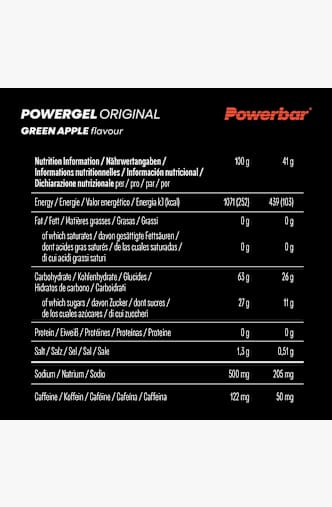 Powerbar Power Original Green Apple 24 x 41 g Energy Gel Gelb