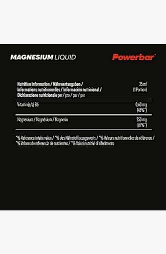 Powerbar Magnesium Liquid 20 x 25 ml Trinkampullen Grau