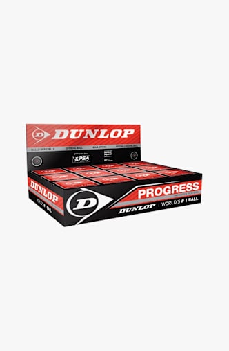 Dunlop 12-Pack Progress pallina da squash Rosso