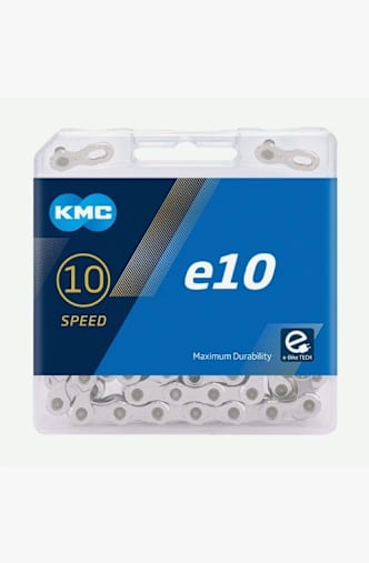 KMC e10 122 Links chaîne de vélo Argent