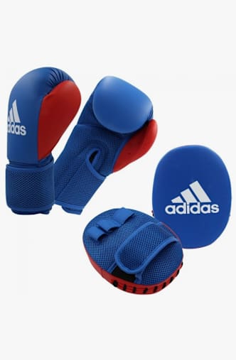 adidas 2-Pack gant de boxe + bride enfants Bleu
