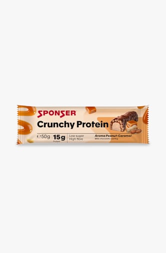 Sponser Crunchy Protein Peanut-Caramel 12 x 50 g Sportriegel Weiss