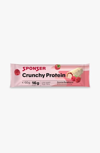 Sponser Crunchy Protein Raspery 12 x 50g Sportriegel Weiss