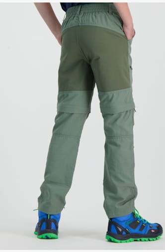 Trollkids Nordfjord Zip-Off Kinder Wanderhose Grün
