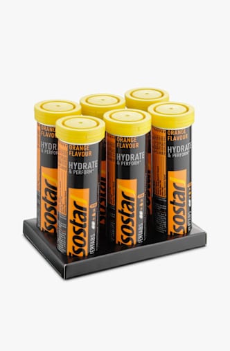 Isostar 6-Pack Hydrate & Perform Orange 10 x 12 g Brausetabletten Orange