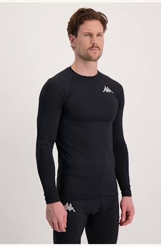 Kappa 4SKIN Kombat Vurbat Herren Thermo Longsleeve Schwarz