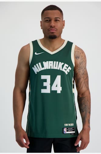 Nike Milwaukee Bucks Icon Edition Giannis Antetokounmpo Herren Basketballtrikot Grün