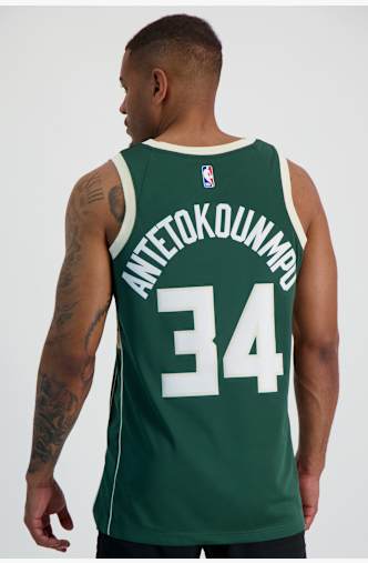 Nike Milwaukee Bucks Icon Edition Giannis Antetokounmpo Herren Basketballtrikot Grün