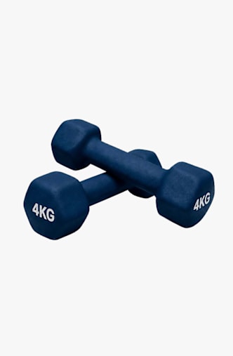 POWERZONE Hexagonal neoprene 2 x 4 kg set bilanciere Blu