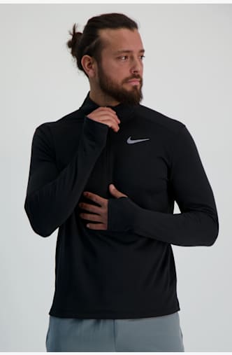 Nike Dri-FIT Pacer Herren Longsleeve Schwarz