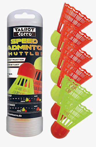 Talbot-Torro 6-Pack Speed Badminton shuttle Arancia