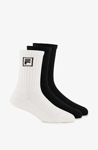 FILA 3-Pack Crew 27-38 chaussettes enfants Noir